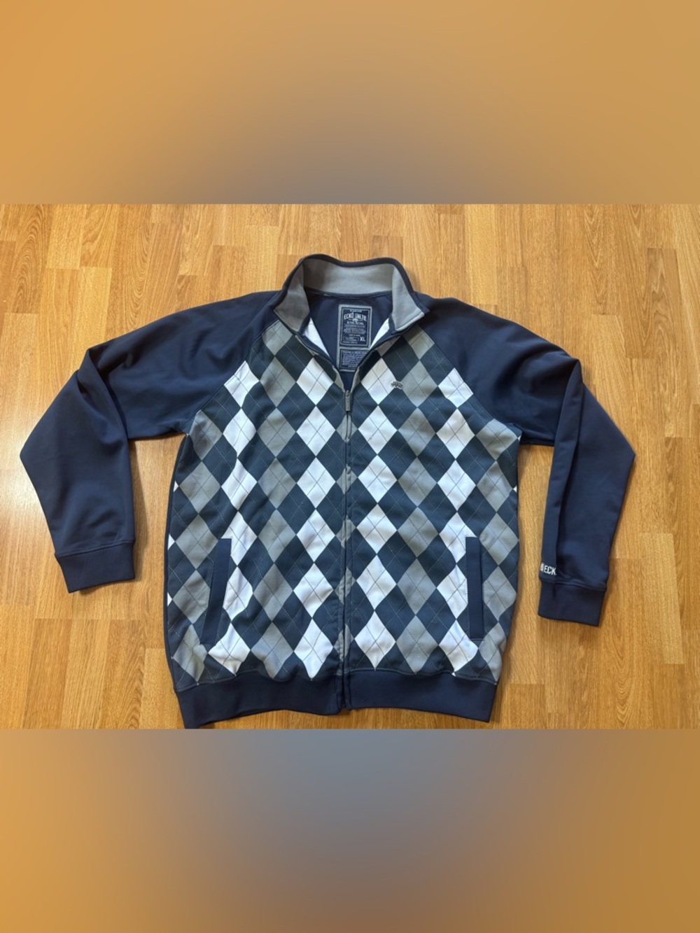 Ecko Unlimited Mens Rhino Logo Ltd Y2K Knit Vintage Jackets Sz XL